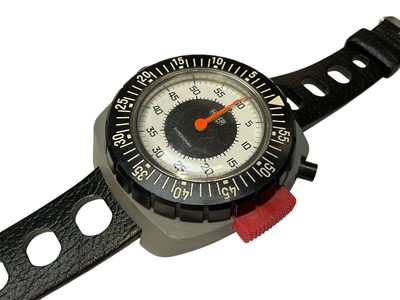 Lot 84 - Heuer 'Supersport' stopwatch on Tropic Sport rubber strap