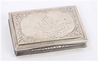 Lot 400 - Victorian Silverer table snuff box of...