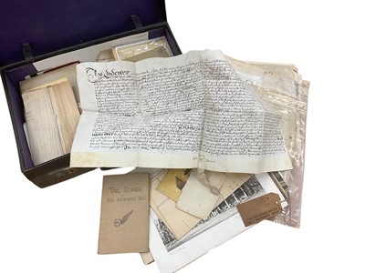 Lot 433 - Group of mixed ephemera to include an indenture (1 case).