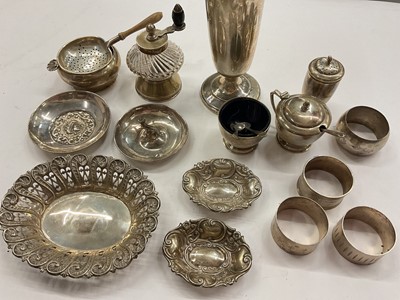 Lot 1078 - Group of silver and white metal items