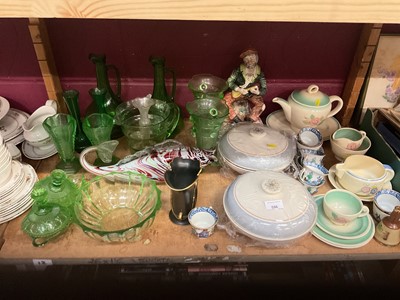 Lot 596 - Collection of ceramics and glassware including Susie Cooper and Clarice Cliff.