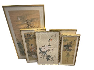 Lot 155 - Collection of Chinese paintings on silk