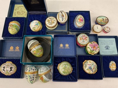 Lot 373 - Group of Halcyon Days enamel boxes and other similar items