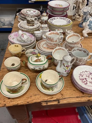 Lot 21 - Copeland Spode hunting pattern tea set, together with other sporting and antique china