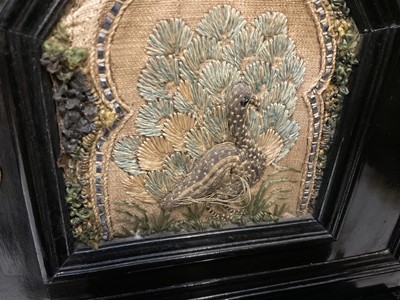 Lot 1657 - Fine and rare 17th century Flemish ebonised and stumpwork embroidery augmented cabinet