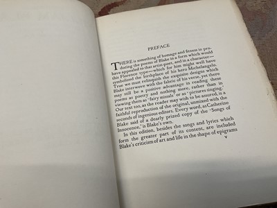 Lot 1709 - Poems of William Blake, Florence Press, 1921, in fine vellum binding