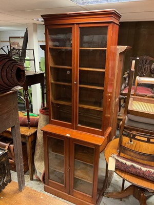 Lot 1390 - 19th century narrow mahogany two height bookcase