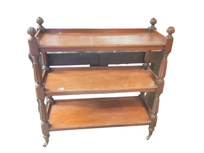 Lot 1407 - Victorian mahogany two tier buffet