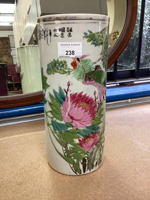 Lot 238 - Chinese Republic period cylindrical vase