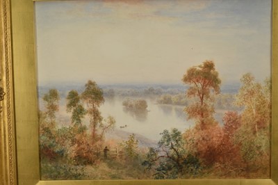 Lot 1326 - Henry Bowser Wimbush (1858 - 1943) watercolour study "The Thames at Richmond"