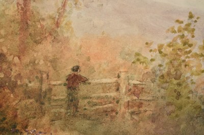 Lot 1326 - Henry Bowser Wimbush (1858 - 1943) watercolour study "The Thames at Richmond"