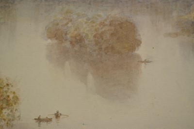 Lot 1326 - Henry Bowser Wimbush (1858 - 1943) watercolour study "The Thames at Richmond"