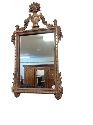 Lot 1362 - Good quality wall mirror in ornate gilt frame, 83cm x 48cm, together with an oak framed mirror (2)