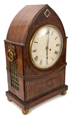 Lot 608 - Regency bracket clock in Gothic case