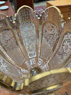 Lot 18 - Three Bohemian gilt decorated vases