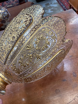 Lot 18 - Three Bohemian gilt decorated vases