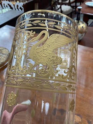 Lot 18 - Three Bohemian gilt decorated vases