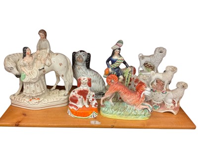 Lot 207 - Good collection of 19th century Staffordshire figurines.