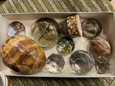 Lot 222 - Specimen eggs, 19th century paperweights etc