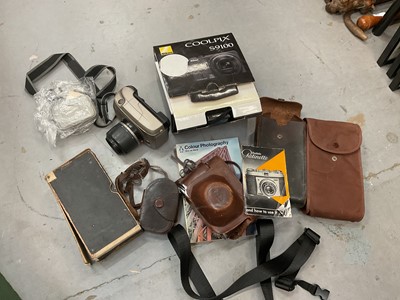 Lot 489 - Nikon camera and other cameras and related accessories