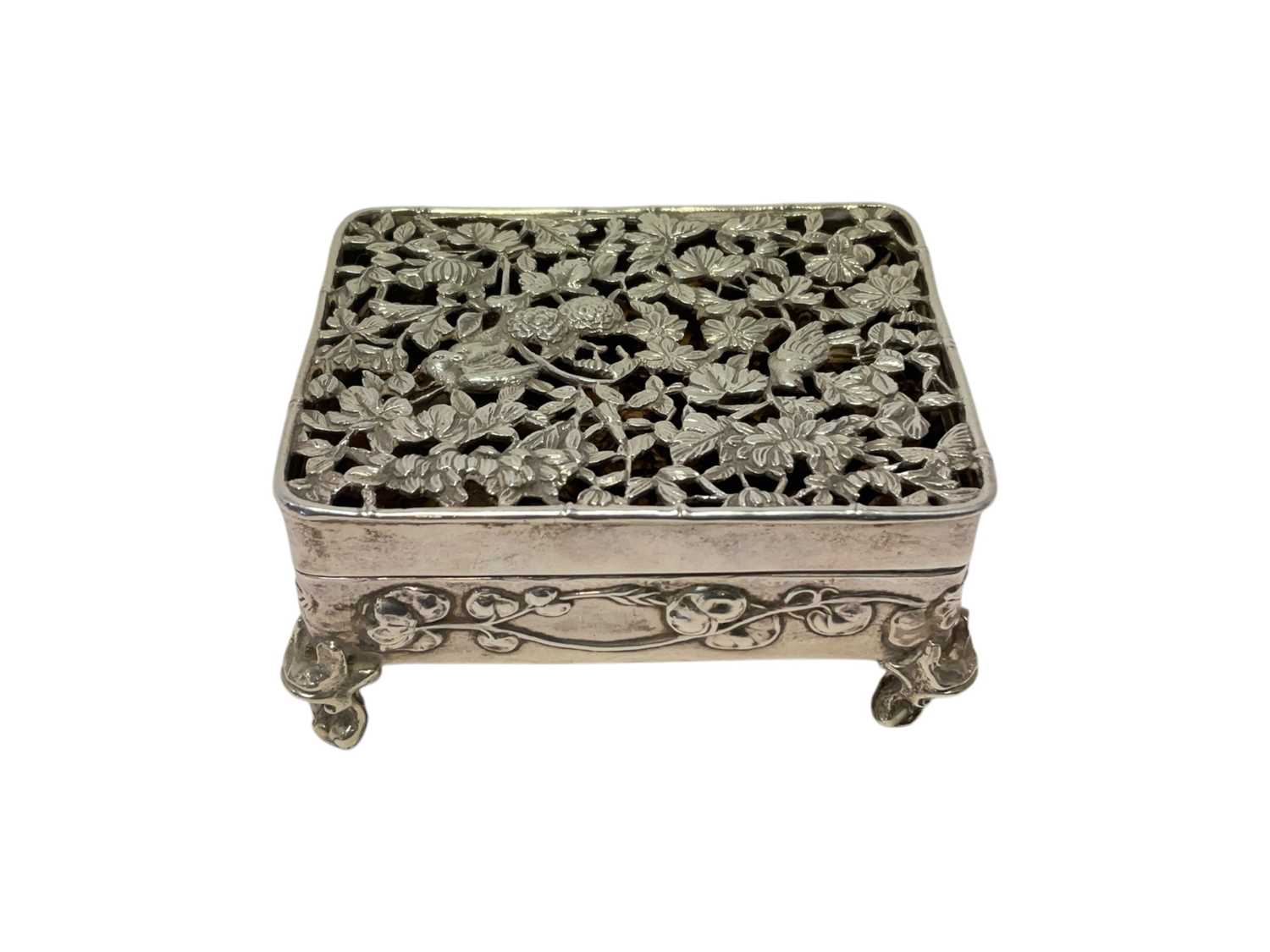 Lot 317 - Two Edwardian silver pot pourri pots