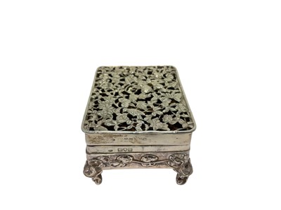 Lot 317 - Two Edwardian silver pot pourri pots