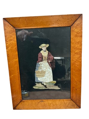 Lot 282 - 19th century embroidered picture and a Georgian silk work picture