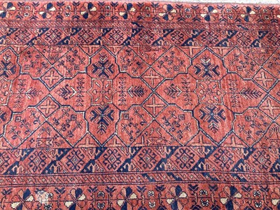 Lot 1434 - Eastern red and blue runner, 288cm x 86cm