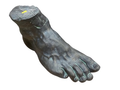 Lot 498 - After the antique- Bronzed terracotta foot