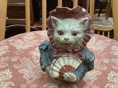 Lot 129 - Good collection of mostly 19th century ceramic cats, including fairings, continental examples, etc, together with some miniature mice and dogs