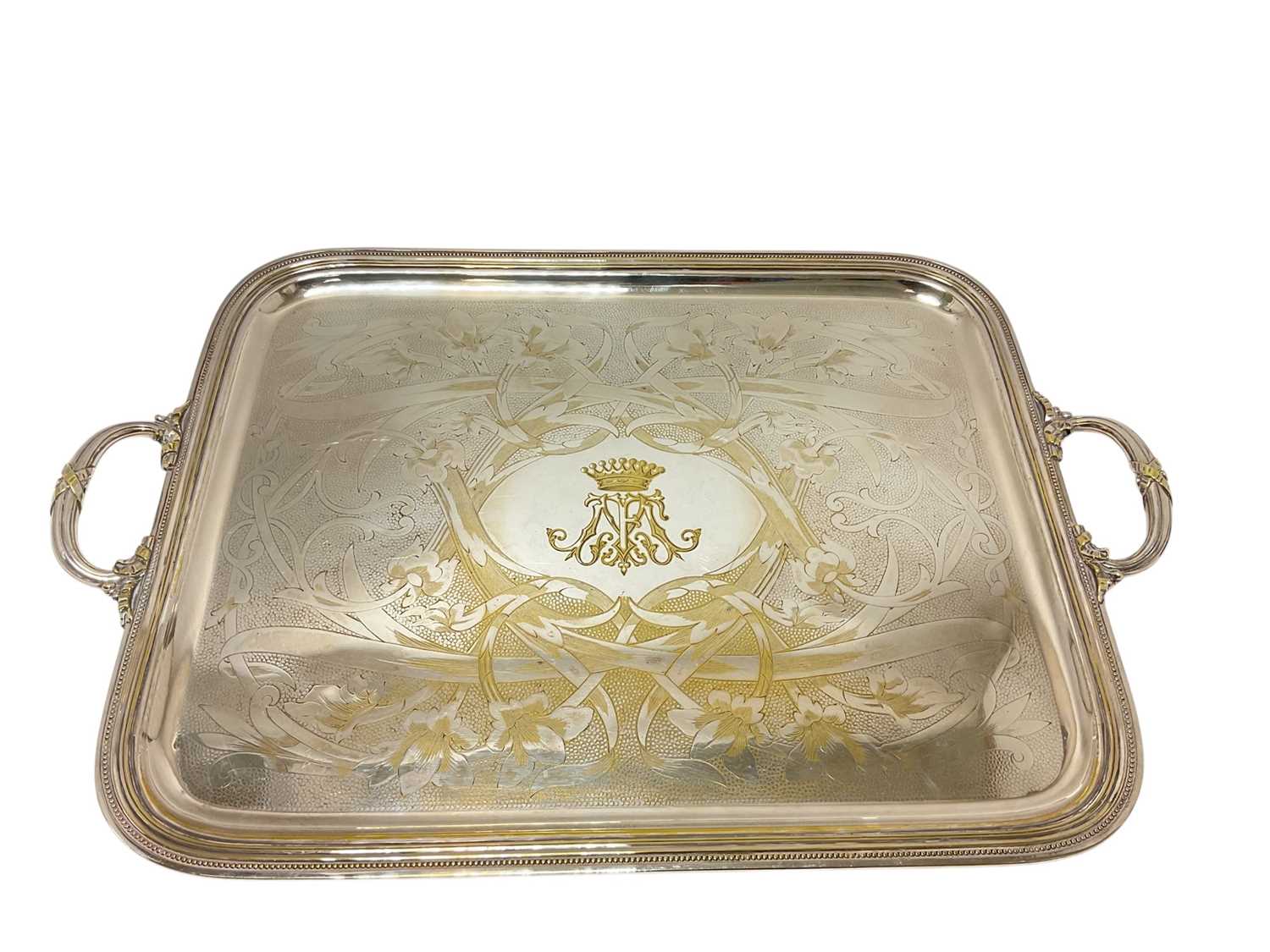 Lot 448 - Fine quality early 20th century " "Christofle" silver plated tray