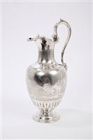 Lot 481 - Fine quality Victorian Silverer Wine ewer of...