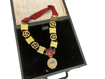 Lot 397 - Colchester interest- 1940's and later gilt metal and enamel Colchester Youth Council chain of office.