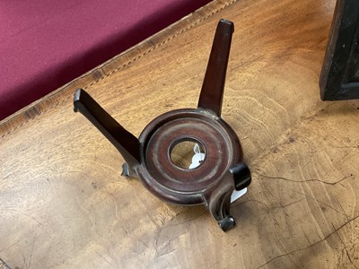 Lot 767 - Chinese hardwood three legged bowl stand