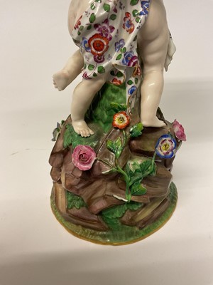 Lot 1 - Trio of late 19th century Meissen table centres, each mounted with cherubic figures