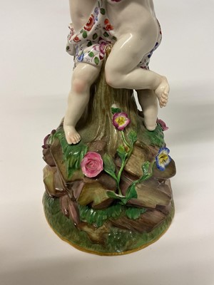 Lot 1 - Trio of late 19th century Meissen table centres, each mounted with cherubic figures