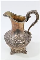 Lot 493 - Victorian Silverer cream jug of baluster form,...