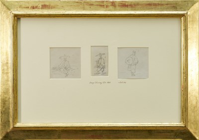 Lot 1329 - George Chinnery (1774-1852) three pencil sketches - Chinese subjects, from a sketch book dated April 1837