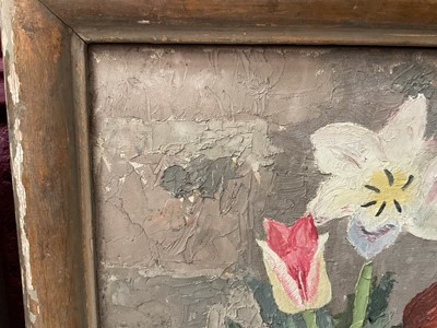 Lot 1066 - *Mary Potter (1900-1981) oil on canvas - Still Life Spring Flowers, initialled, 30cm x 25.5cm, in painted frame