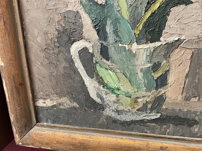 Lot 1066 - *Mary Potter (1900-1981) oil on canvas - Still Life Spring Flowers, initialled, 30cm x 25.5cm, in painted frame