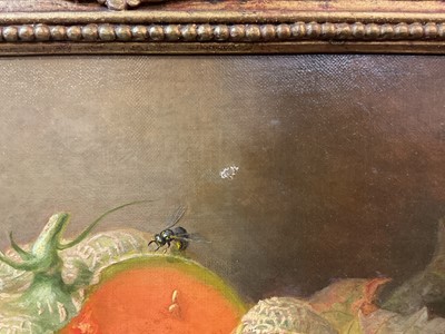 Lot 1332 - Eloise Harriet Stannard (1829-1915) oil on canvas - Still Life Melon and Grapes, signed and dated 1891, 30.5cm x 35.5cm, in gilt frame