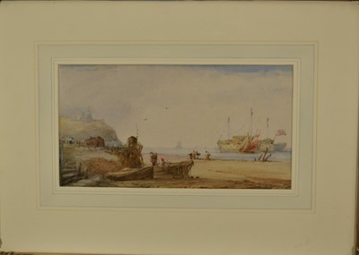 Lot 1328 - Manner of Richard Parkes Bonington (1802-1828) watercolour - ‘At Chatham’