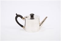 Lot 499 - Early Victorian Silverer drum teapot of small...