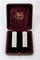 Lot 500 - George V pair Scottish Silverer condiments in...