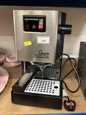 Lot 259 - Gaggia Model Classic coffee machine with instructions