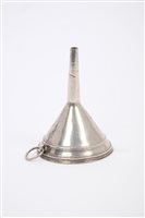 Lot 505 - Georgian Silverer funnel of small proportions,...