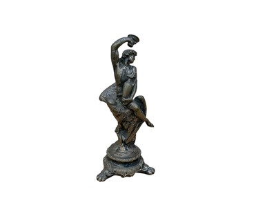 Lot 545 - Small bronze baccanalian figure.