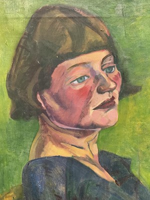 Lot 1234 - Clare Winsten (1892-1989) two oils on canvas portraits, possibly her daughter Theodora Winsten, 61cm x 51cm, unframed
