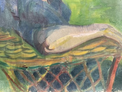 Lot 1234 - Clare Winsten (1892-1989) two oils on canvas portraits, possibly her daughter Theodora Winsten, 61cm x 51cm, unframed