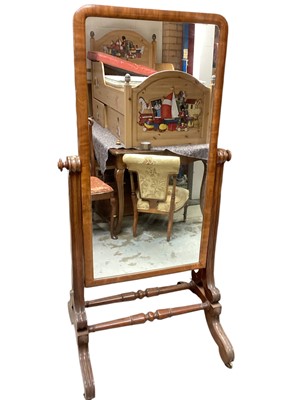 Lot 1465 - Victorian mahogany cheval mirror